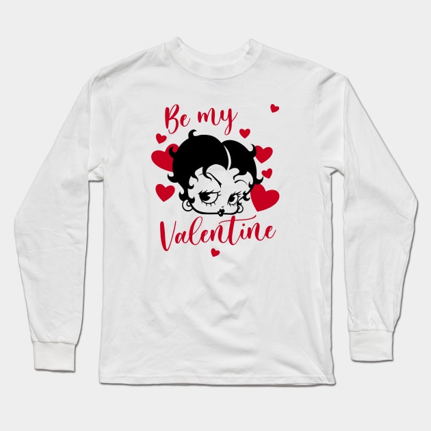 BETTY BOOP - Be my Valentine 2.0 Long Sleeve T-Shirt by KERZILLA